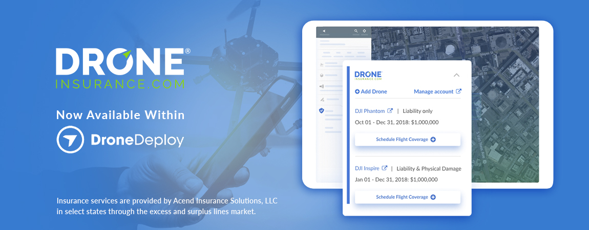 REIN’s DroneInsurance.com now available within DroneDeploy